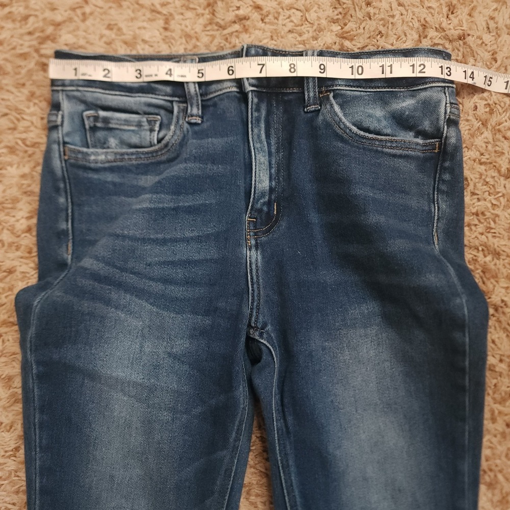 Flying Monkey Womens 27 Mid-Rise Skinny Ankle Blue Jeans - Picture 5 of 10